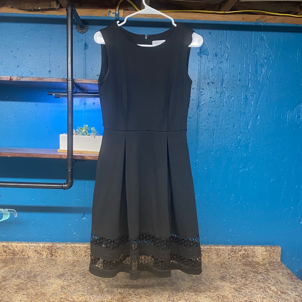 Calvin Klein | beautiful black dress knit accent